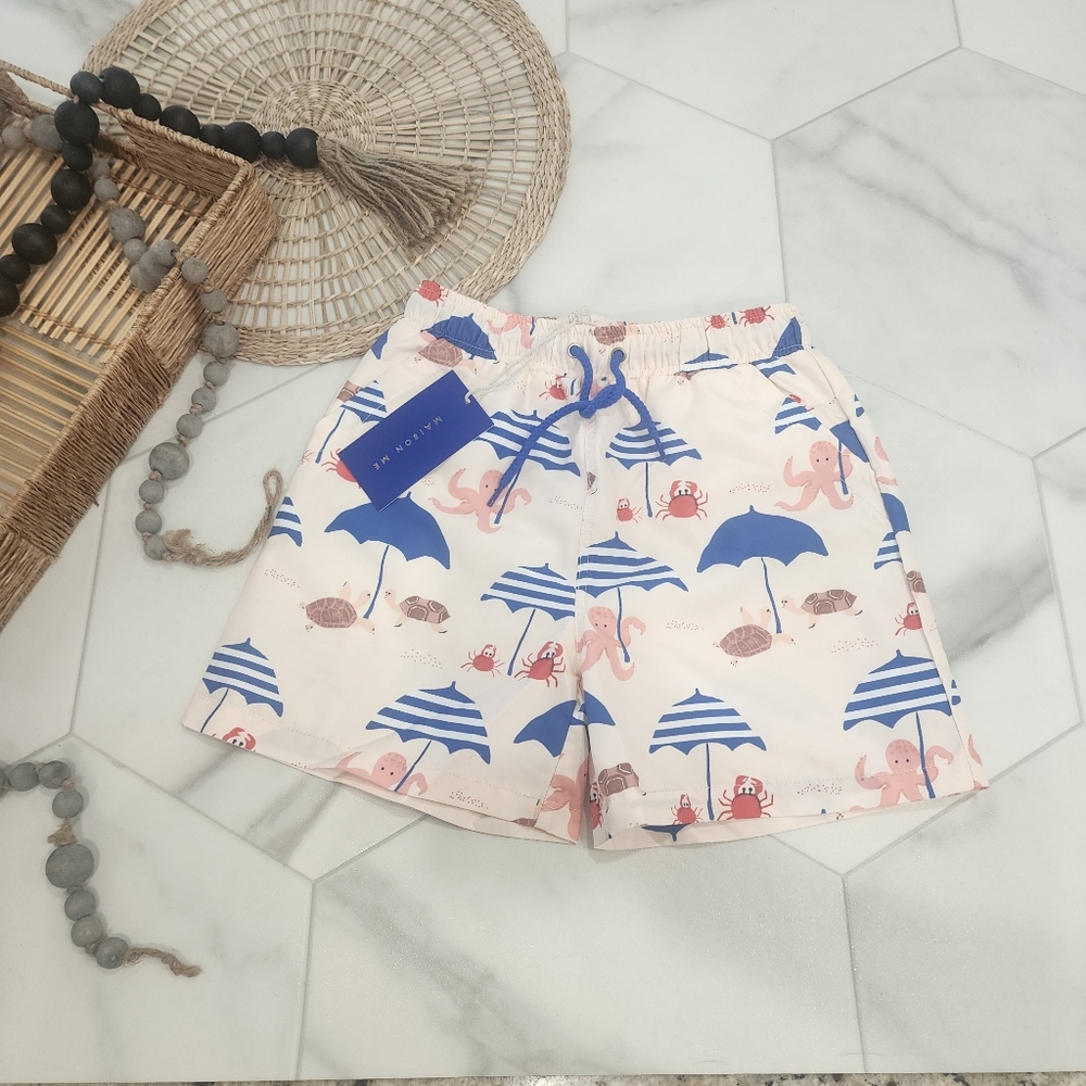 [ Maison Me] BRAND NEW WITH TAGS- CUTEST EVER SEEN SHORTS SIZE 10 ⛱️🐙🐢⛱️🦀